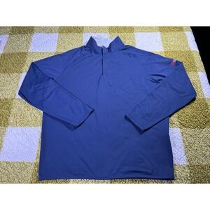 Peter Millar Crown Crafted Navy Blue Quarter Zip Pullover MF22XK60 Mens Large